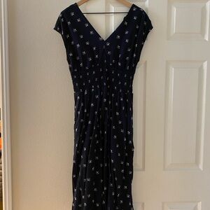 Old Navy Dark Blue Floral Maxi Dress
